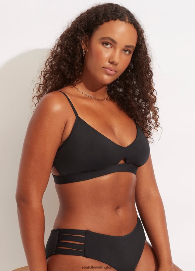 Seafolly Women Collective Hybrid Bralette Swimwear Black LT08Z8196