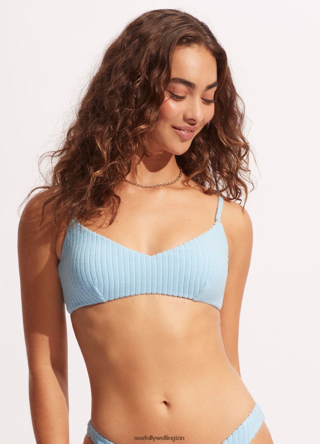 Seafolly Women Havana Bralette Swimwear Powder Blue LT08Z8567