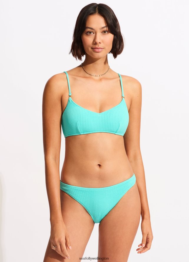 Seafolly Women Sea Dive Bralette Swimwear Aruba Blue LT08Z8337