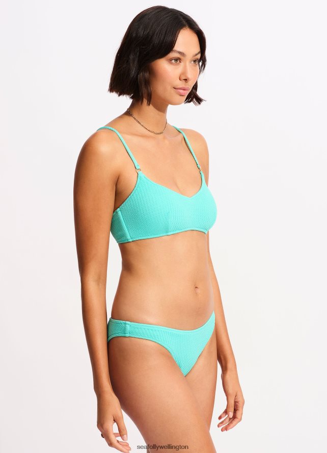Seafolly Women Sea Dive Bralette Swimwear Aruba Blue LT08Z8337