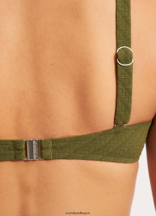 Seafolly Women Willow Tank Bra Swimwear Avocado LT08Z8230