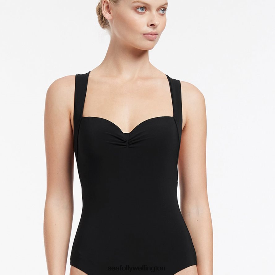 Seafolly Women Jetset Infinity One Piece Swimwear Black LT08Z824