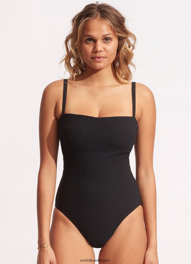 Seafolly Women Willow Dd One Piece Swimwear Black LT08Z8161