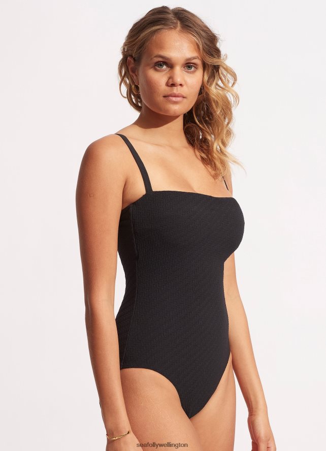 Seafolly Women Willow Dd One Piece Swimwear Black LT08Z8161