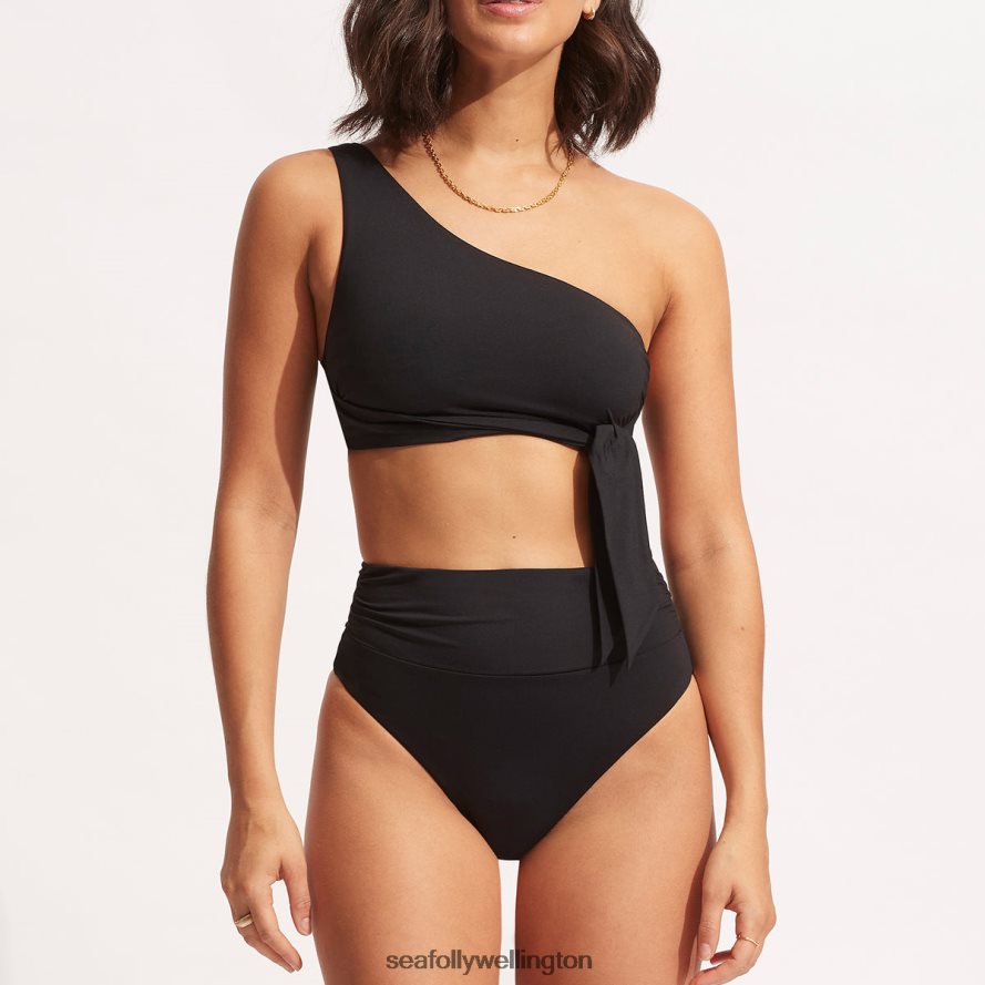 Seafolly Women Collective High Cut Rio Swimwear Black LT08Z8206