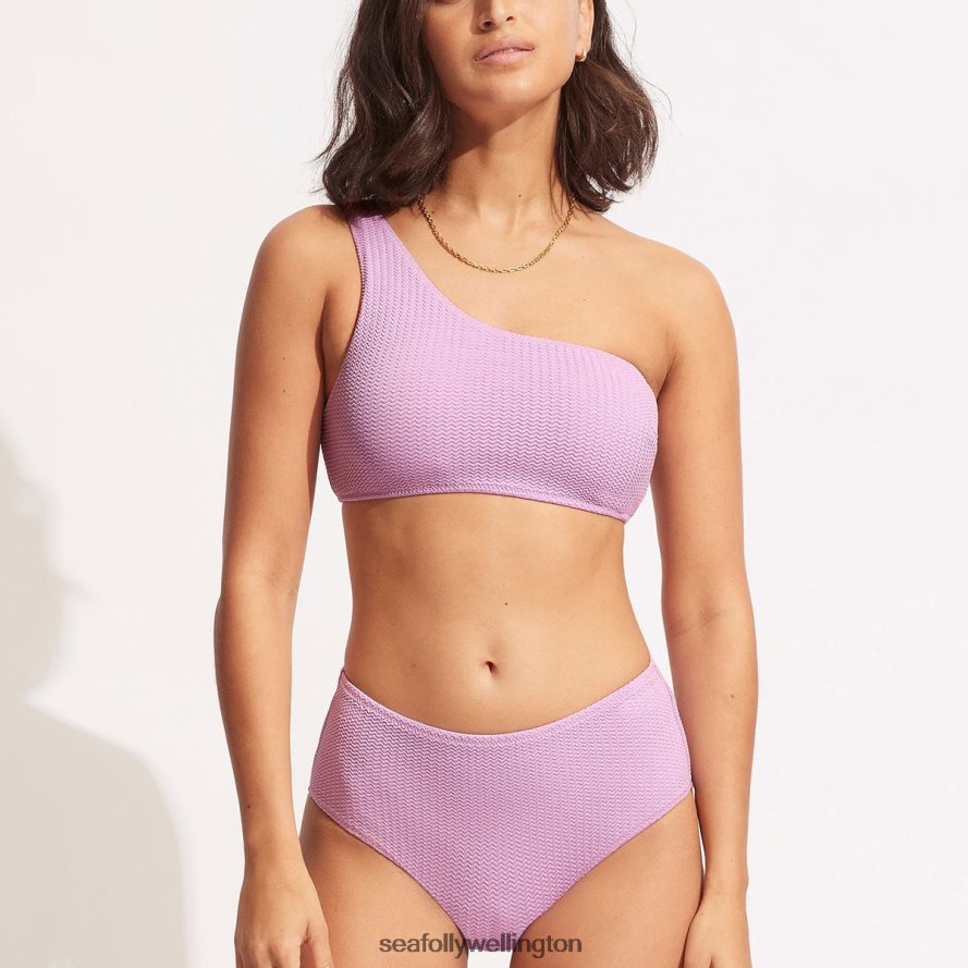 Seafolly Women Sea Dive Wide Side Retro Swimwear Lilac LT08Z8618