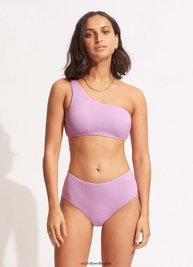 Seafolly Women Sea Dive Wide Side Retro Swimwear Lilac LT08Z8618