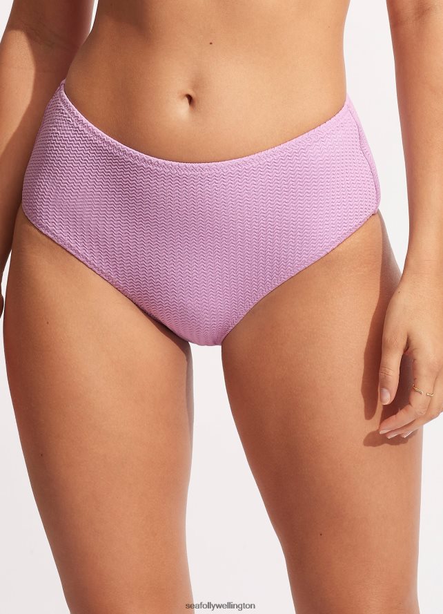 Seafolly Women Sea Dive Wide Side Retro Swimwear Lilac LT08Z8618