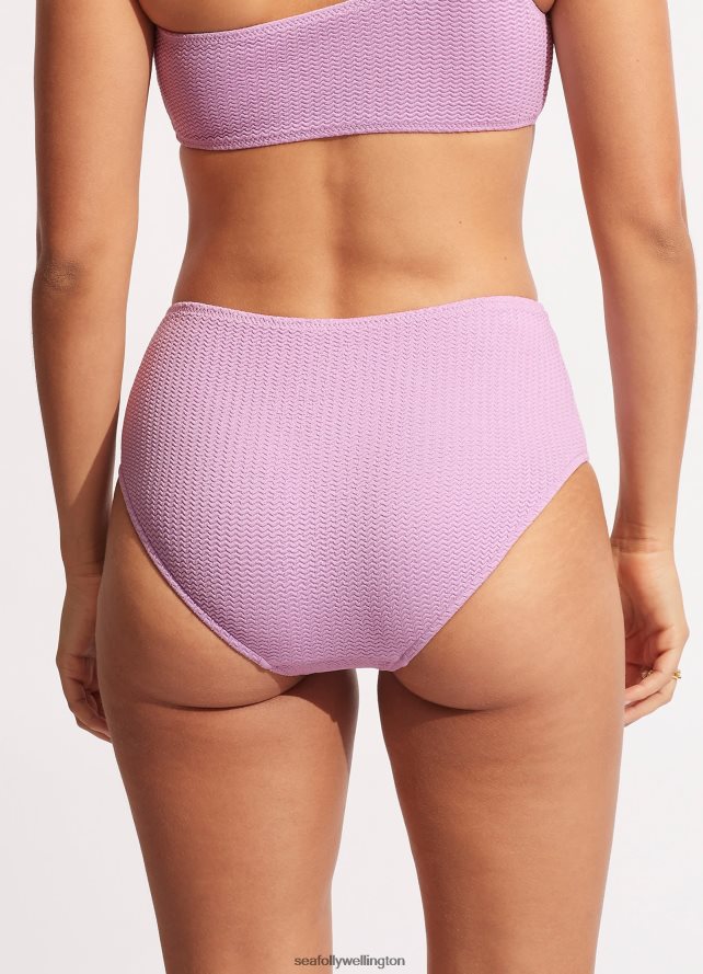 Seafolly Women Sea Dive Wide Side Retro Swimwear Lilac LT08Z8618