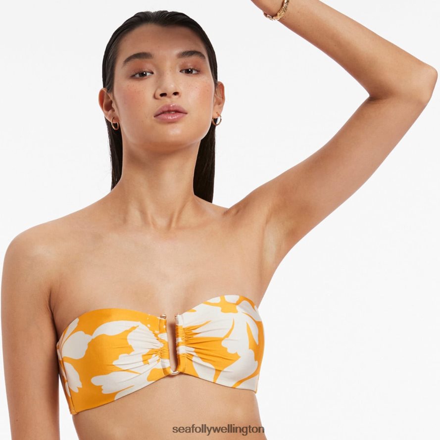 Seafolly Women Emporio Bandeau Top Swimwear Marigold LT08Z8333