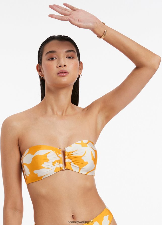 Seafolly Women Emporio Bandeau Top Swimwear Marigold LT08Z8333