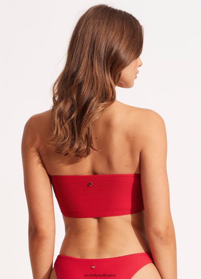 Seafolly Women Essentials Tube Top Swimwear Chilli LT08Z8539