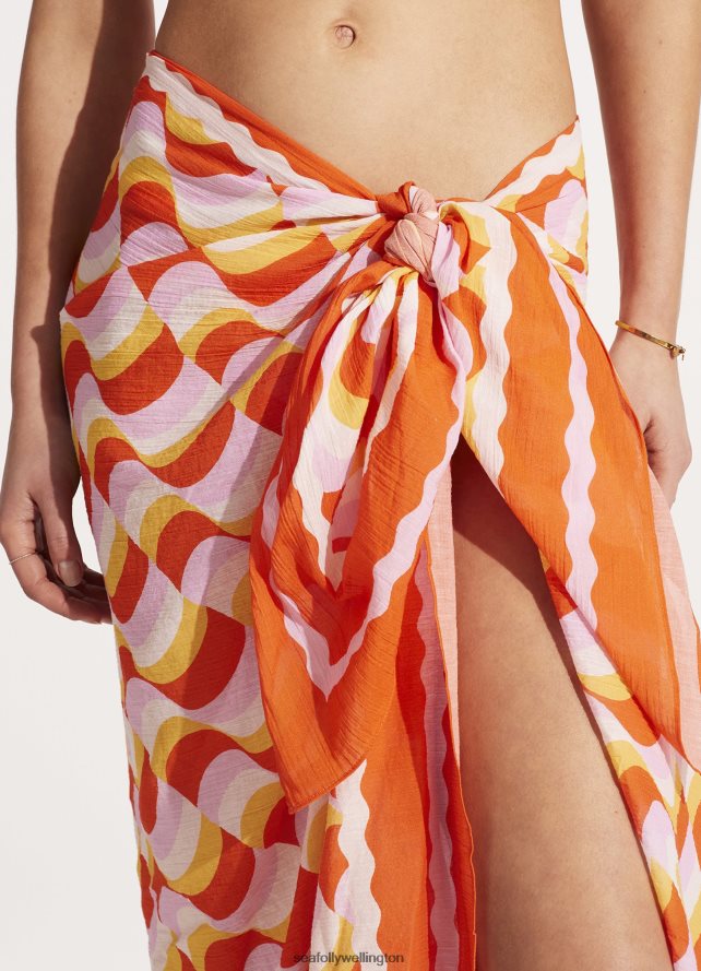 Seafolly Women Modern Take Sarong Swimwear Mandarin LT08Z8725