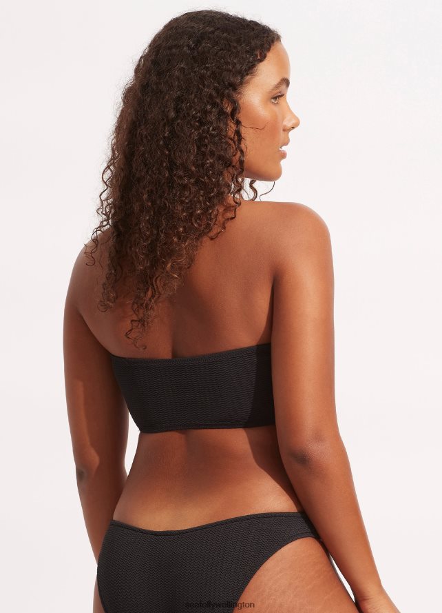 Seafolly Women Sea Dive Tube Top Swimwear Black LT08Z8260