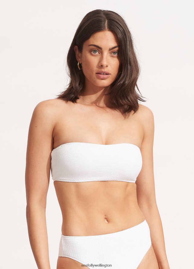 Seafolly Women Sea Dive Tube Top Swimwear White LT08Z8262