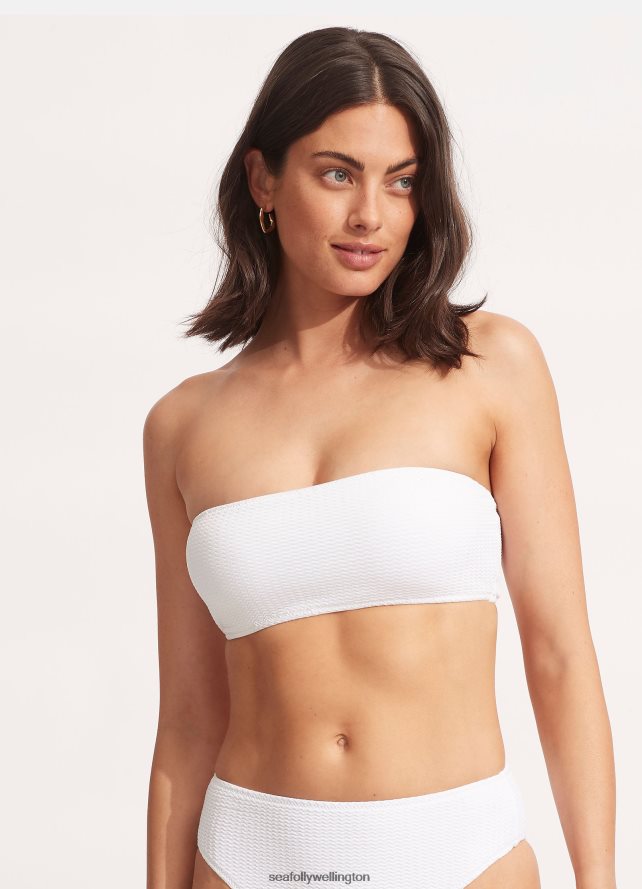 Seafolly Women Sea Dive Tube Top Swimwear White LT08Z8262