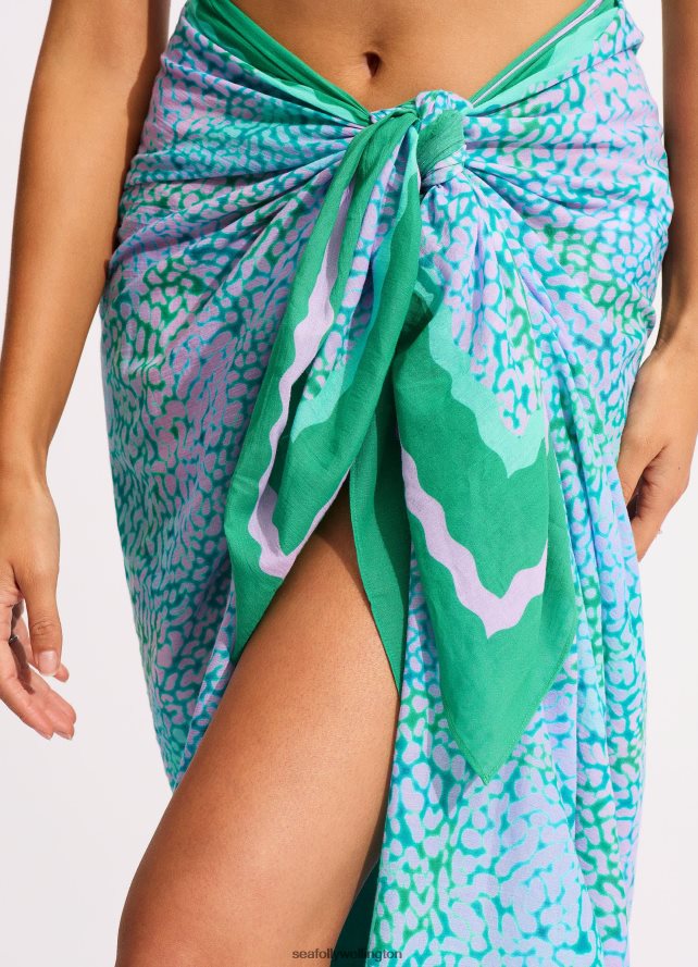 Seafolly Women Sea Skin Sarong Swimwear Vivid Green LT08Z8717